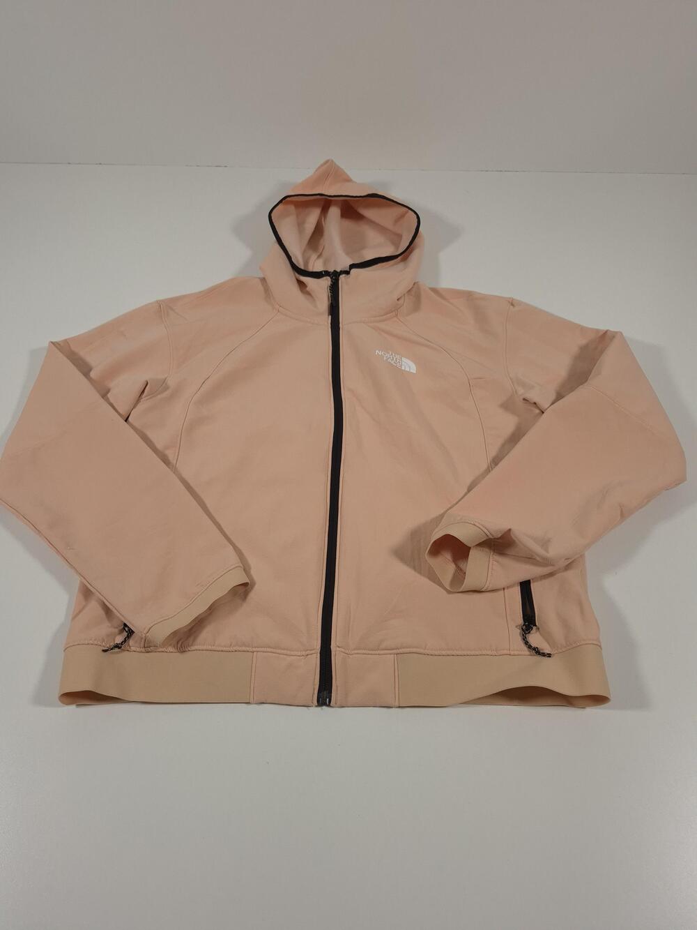 The North Face Jacket Womens Large Pink Tekware Hooded Softshell Full Zip FLAW
